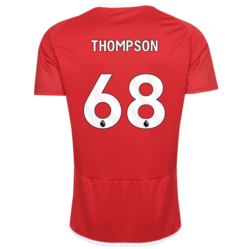 Mujer Camiseta Jack Thompson #68 Rojo 1ª Equipación 2023/24 La Camisa Chile