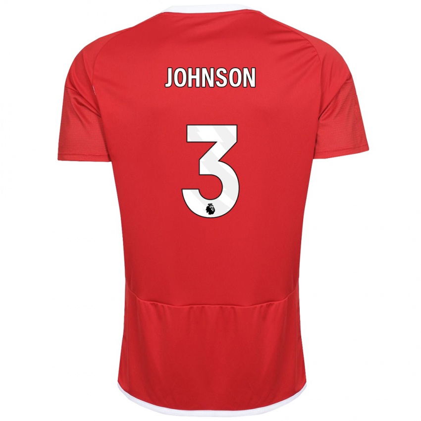 Mujer Camiseta Nat Johnson #3 Rojo 1ª Equipación 2023/24 La Camisa Chile