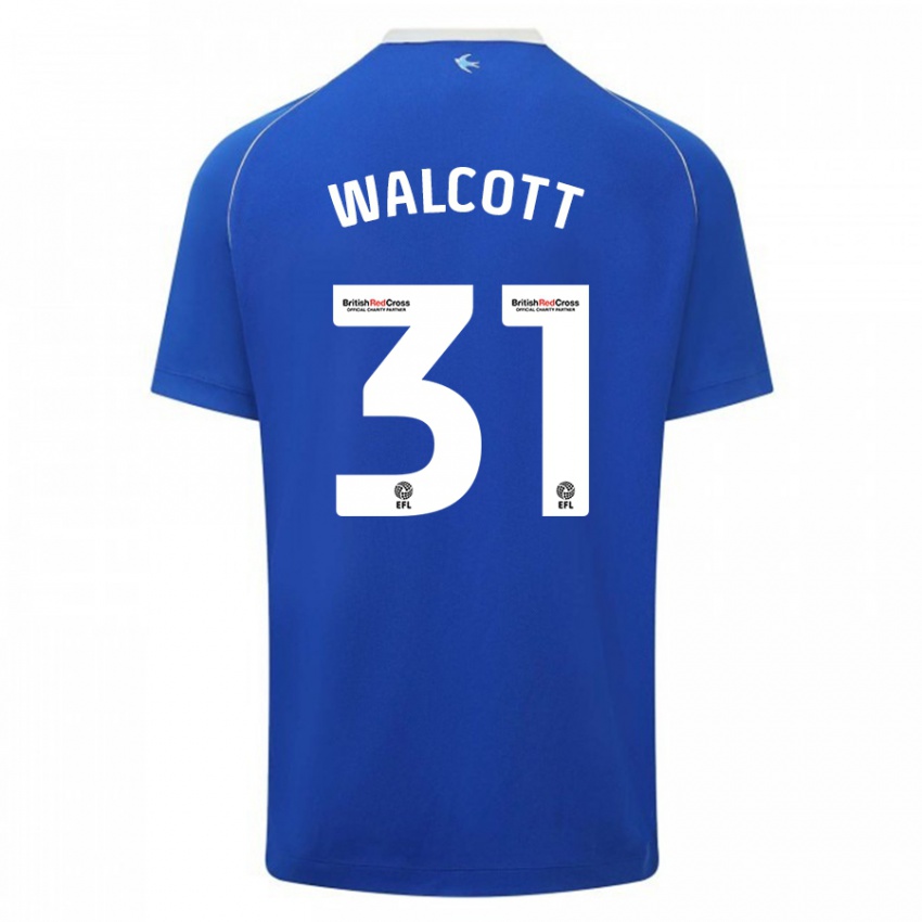 Mujer Camiseta Malachi Fagan Walcott #31 Azul 1ª Equipación 2023/24 La Camisa Chile