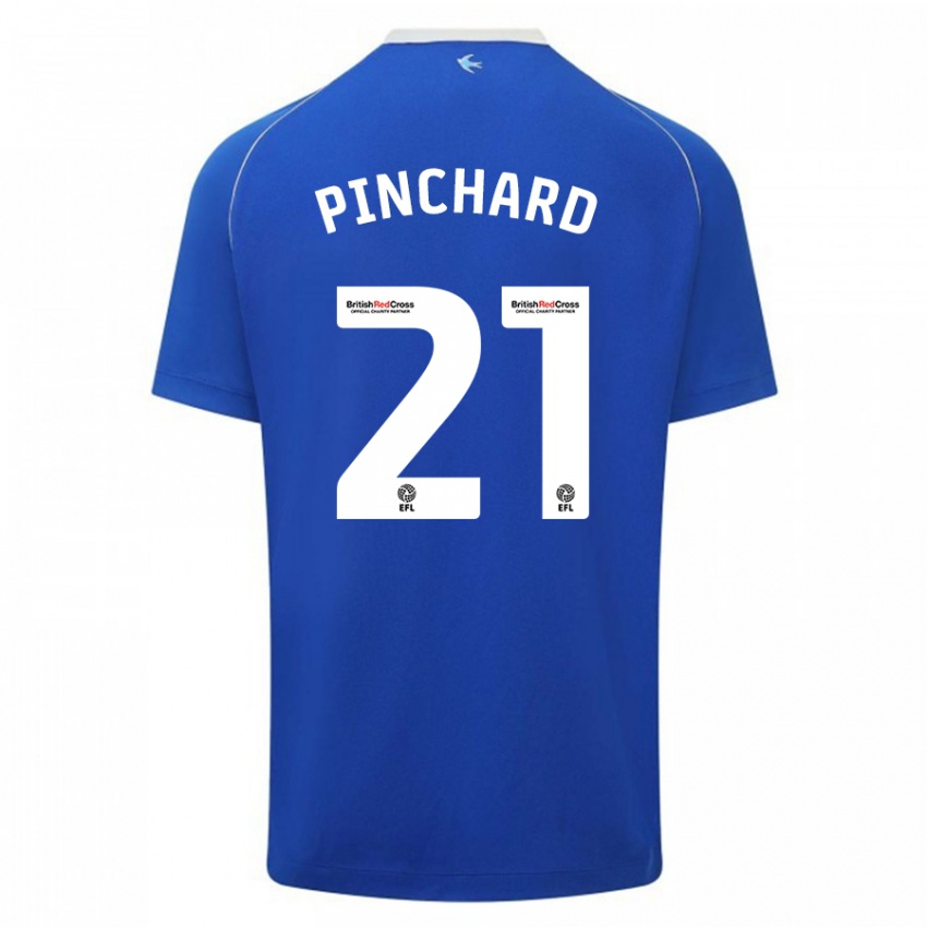 Mujer Camiseta Cerys Pinchard #21 Azul 1ª Equipación 2023/24 La Camisa Chile