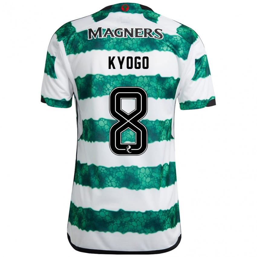 Mujer Camiseta Kyogo Furuhashi #8 Verde 1ª Equipación 2023/24 La Camisa Chile