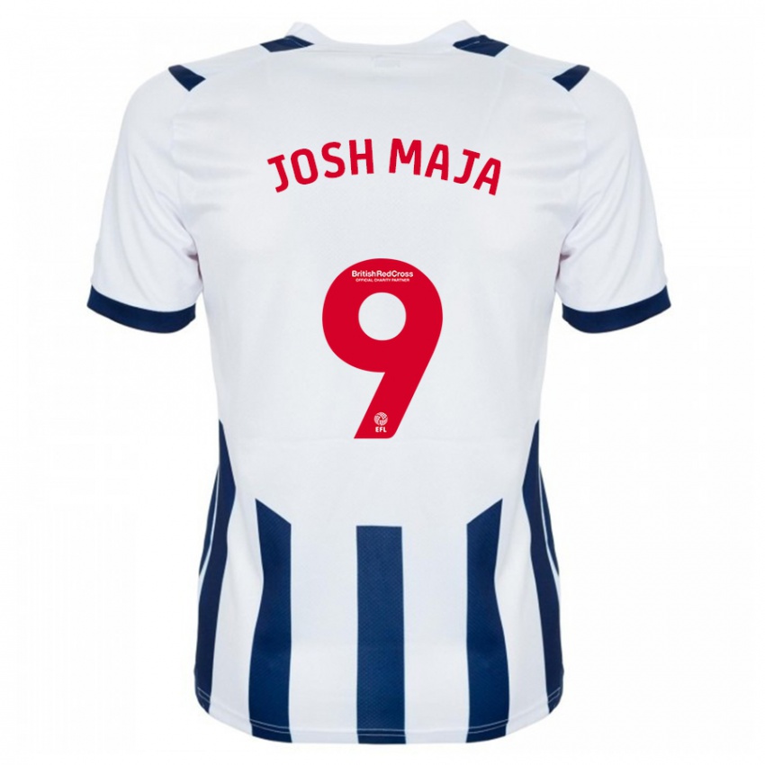 Mujer Camiseta Josh Maja #9 Blanco 1ª Equipación 2023/24 La Camisa Chile
