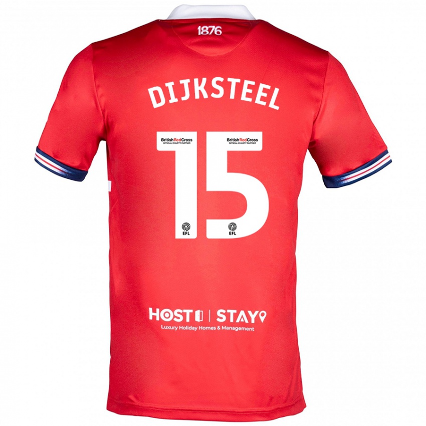 Mujer Camiseta Anfernee Dijksteel #15 Rojo 1ª Equipación 2023/24 La Camisa Chile