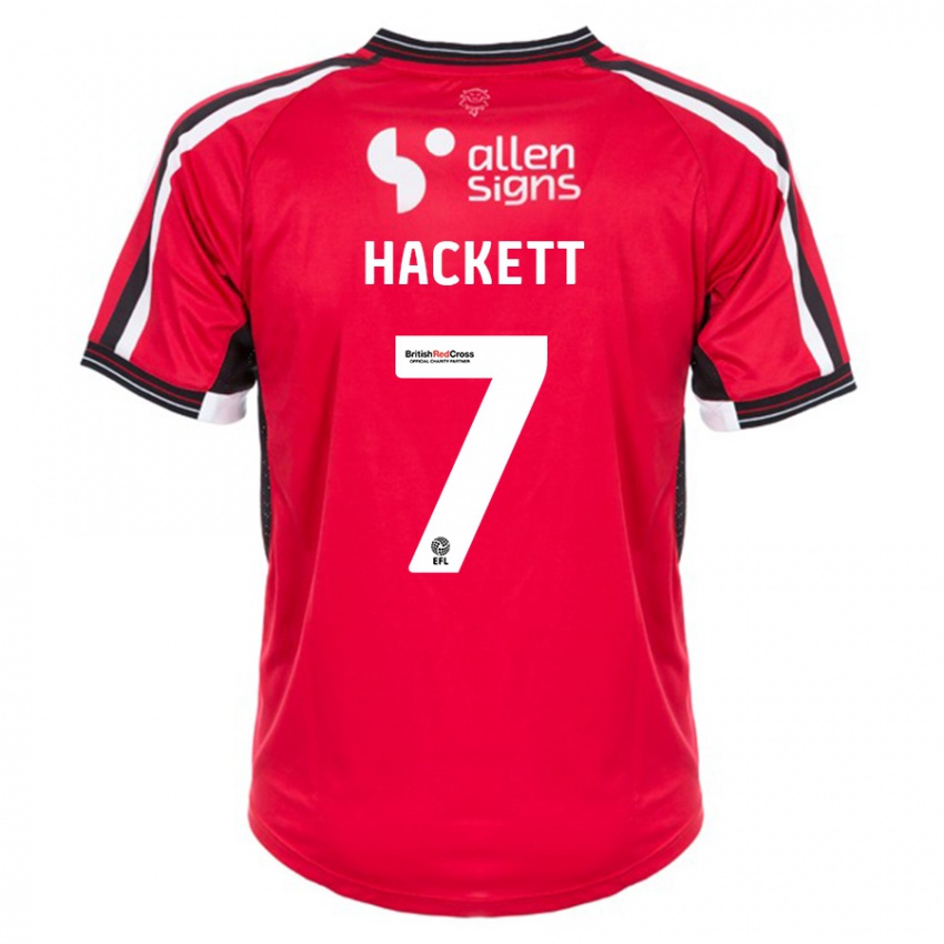 Mujer Camiseta Reeco Hackett #7 Rojo 1ª Equipación 2023/24 La Camisa Chile