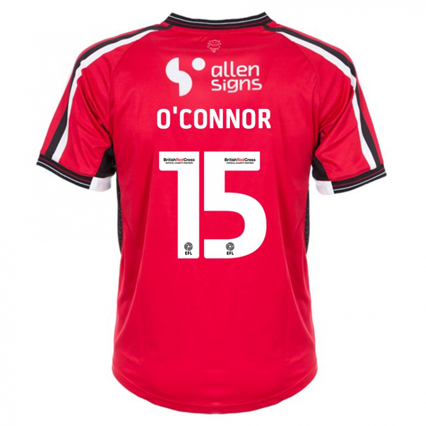 Mujer Camiseta Paudie O'connor #15 Rojo 1ª Equipación 2023/24 La Camisa Chile