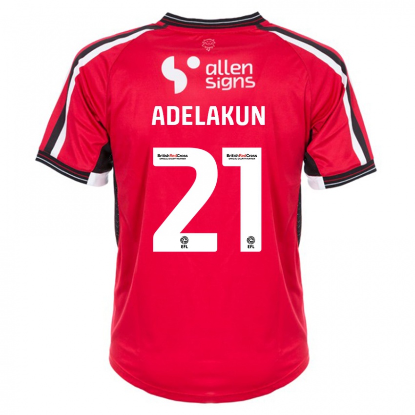 Mujer Camiseta Hakeeb Adelakun #21 Rojo 1ª Equipación 2023/24 La Camisa Chile