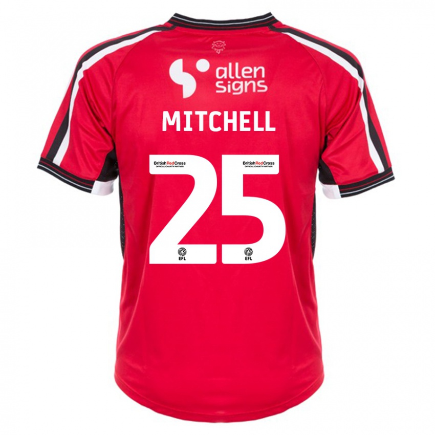 Mujer Camiseta Alex Mitchell #25 Rojo 1ª Equipación 2023/24 La Camisa Chile