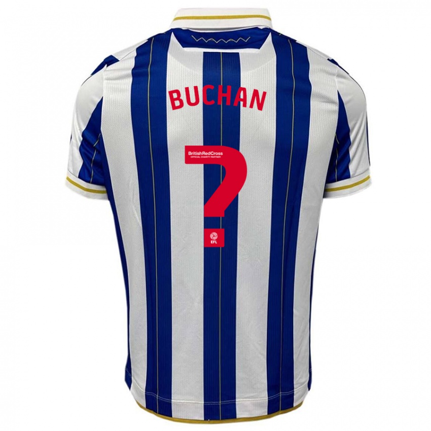 Mujer Camiseta Jay Buchan #0 Azul Blanco 1ª Equipación 2023/24 La Camisa Chile