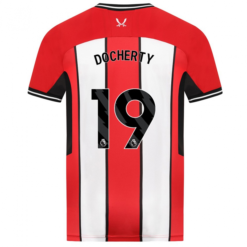 Mujer Camiseta Charley Docherty #19 Rojo 1ª Equipación 2023/24 La Camisa Chile