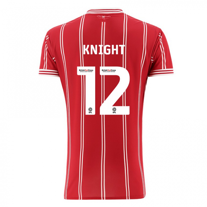 Mujer Camiseta Jason Knight #12 Rojo 1ª Equipación 2023/24 La Camisa Chile