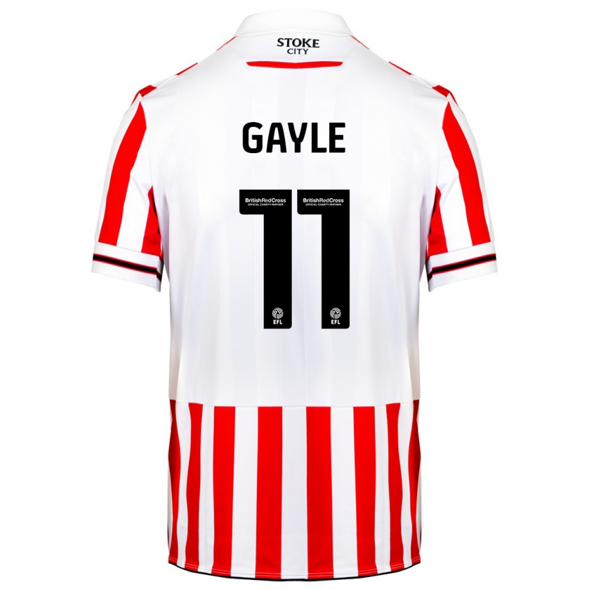 Mujer Camiseta Dwight Gayle #11 Rojo Blanco 1ª Equipación 2023/24 La Camisa Chile