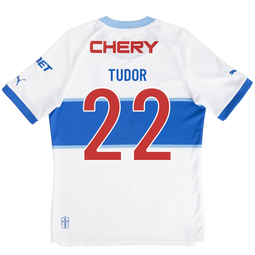 Mujer Camiseta Milan Tudor #22 Blanco 1ª Equipación 2023/24 La Camisa Chile