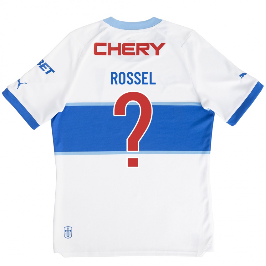 Mujer Camiseta Juan Francisco Rossel #0 Blanco 1ª Equipación 2023/24 La Camisa Chile