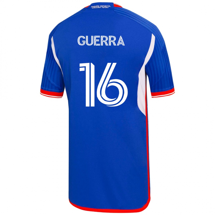 Mujer Camiseta Nicolás Guerra #16 Azul 1ª Equipación 2023/24 La Camisa Chile