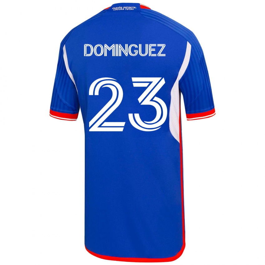 Mujer Camiseta Nery Dominguez #23 Azul 1ª Equipación 2023/24 La Camisa Chile