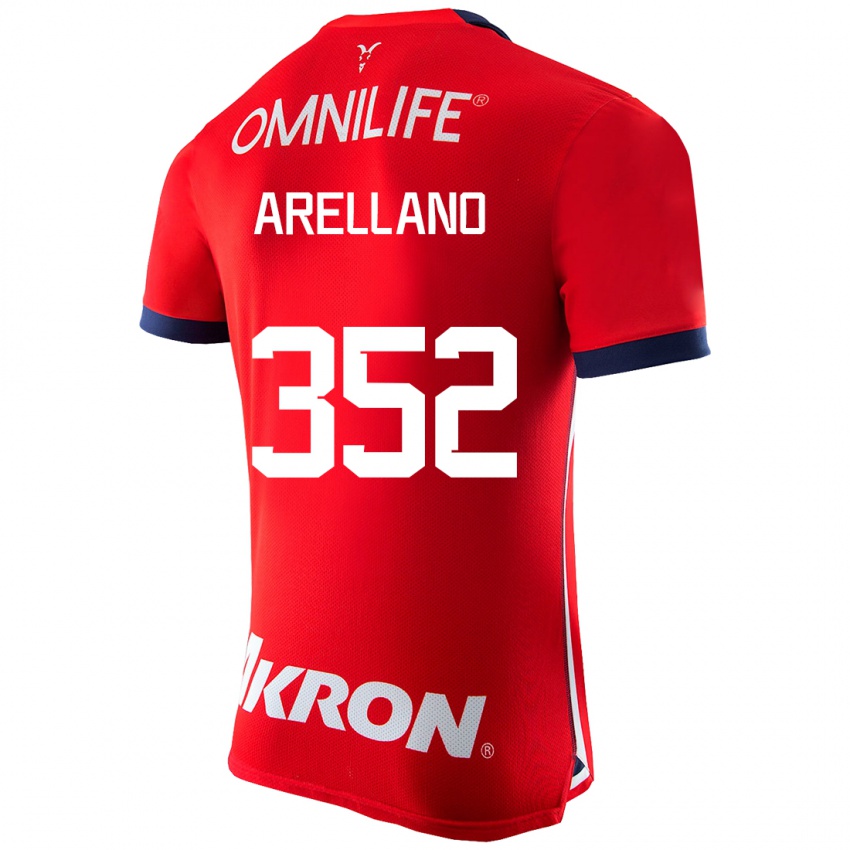 Mujer Camiseta Santiago Arellano #352 Rojo 1ª Equipación 2023/24 La Camisa Chile