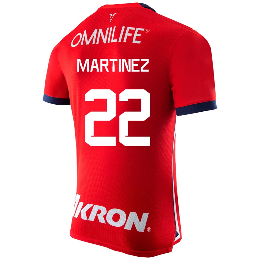 Mujer Camiseta Karla Martínez #22 Rojo 1ª Equipación 2023/24 La Camisa Chile