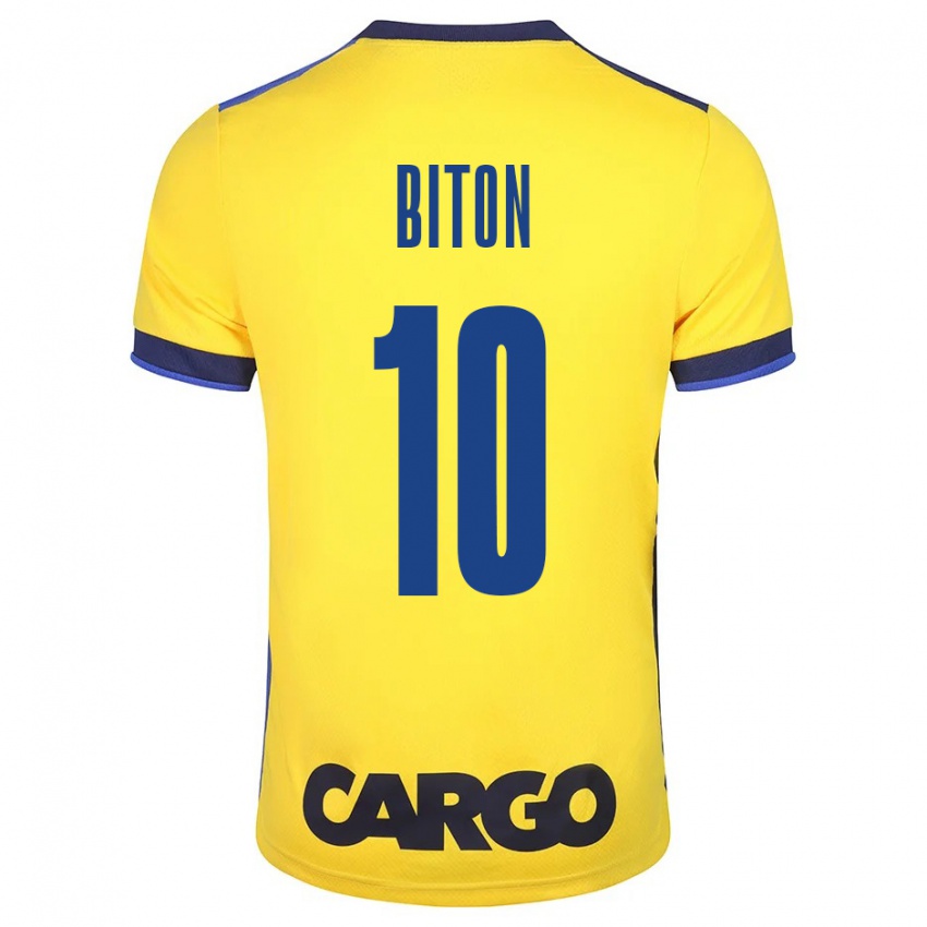 Mujer Camiseta Dan Biton #10 Amarillo 1ª Equipación 2023/24 La Camisa Chile
