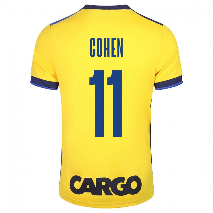 Mujer Camiseta Yonatan Cohen #11 Amarillo 1ª Equipación 2023/24 La Camisa Chile