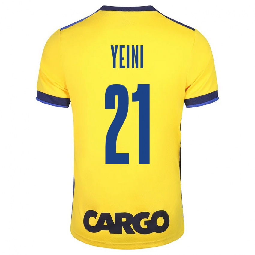 Mujer Camiseta Sheran Yeini #21 Amarillo 1ª Equipación 2023/24 La Camisa Chile