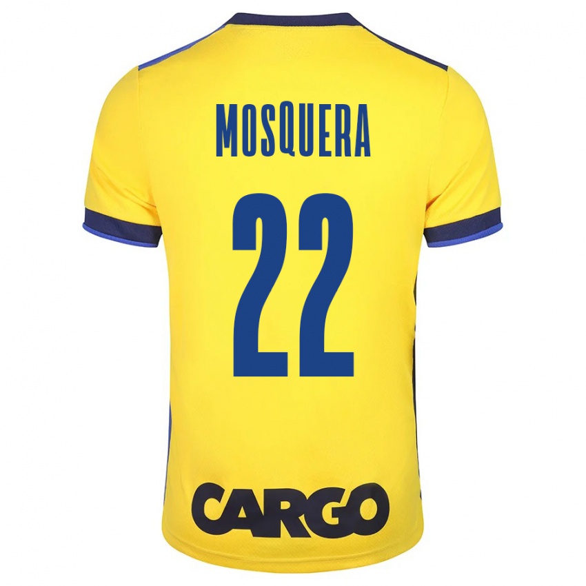 Mujer Camiseta Orlando Mosquera #22 Amarillo 1ª Equipación 2023/24 La Camisa Chile