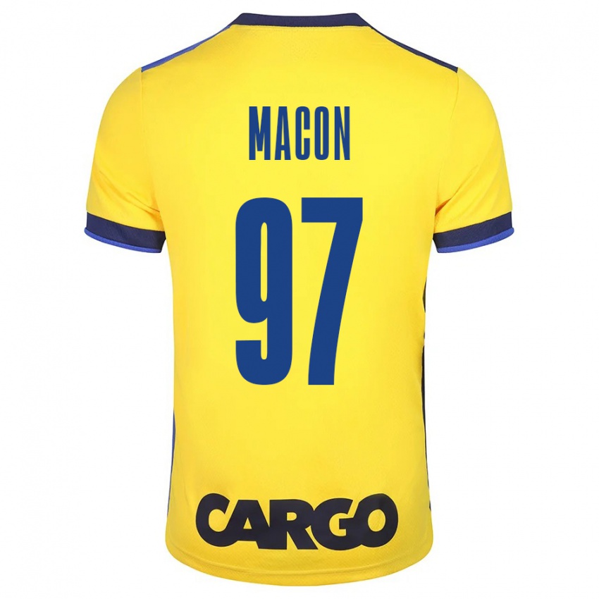 Mujer Camiseta Yvann Maçon #97 Amarillo 1ª Equipación 2023/24 La Camisa Chile