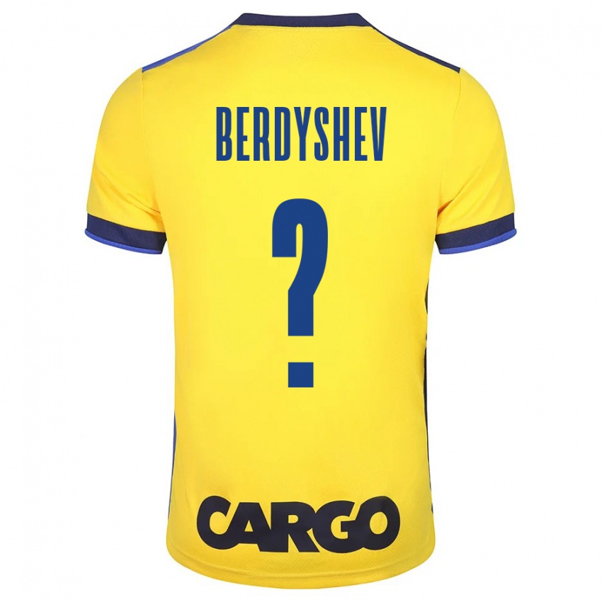 Mujer Camiseta Tikhon Berdyshev #0 Amarillo 1ª Equipación 2023/24 La Camisa Chile