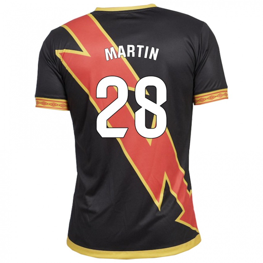 Mujer Camiseta Pablo Martín #28 Negro 2ª Equipación 2023/24 La Camisa Chile