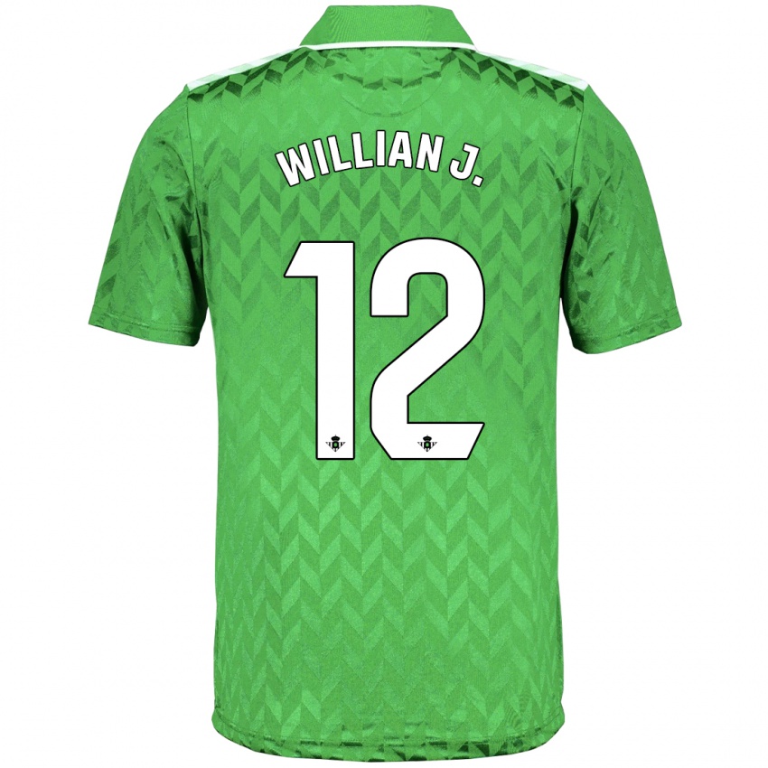 Mujer Camiseta Willian Jose #12 Verde 2ª Equipación 2023/24 La Camisa Chile