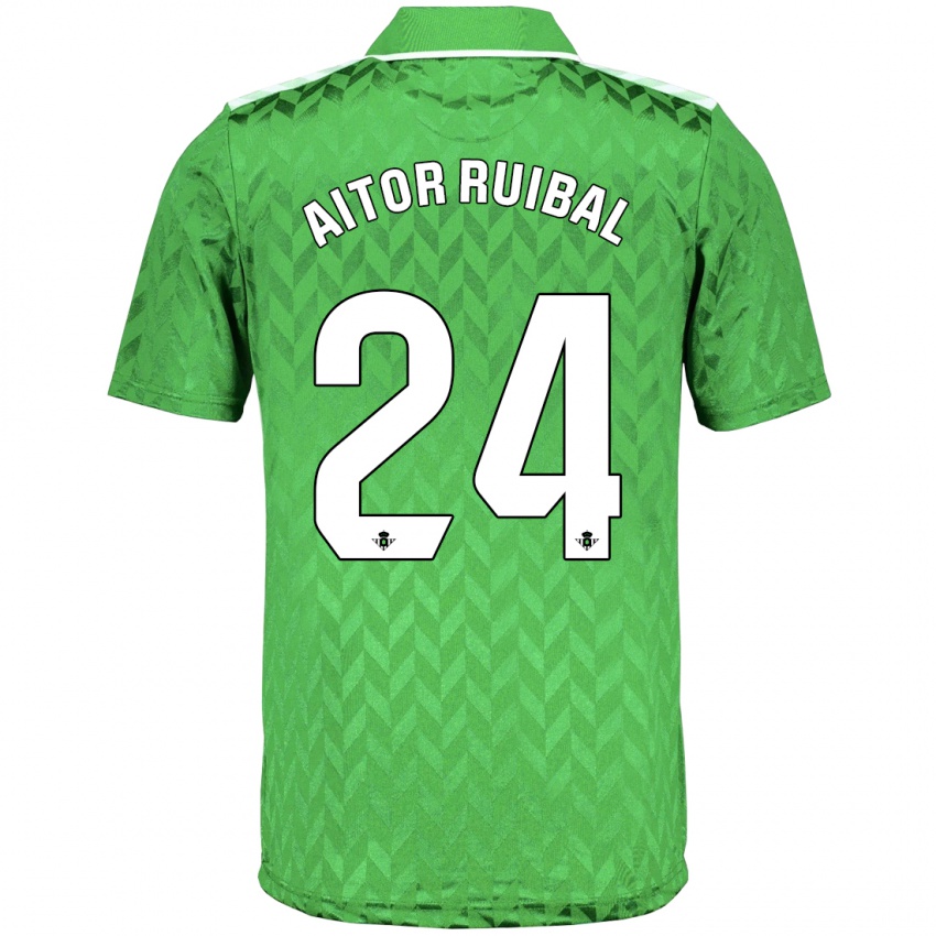 Mujer Camiseta Aitor Ruibal #24 Verde 2ª Equipación 2023/24 La Camisa Chile