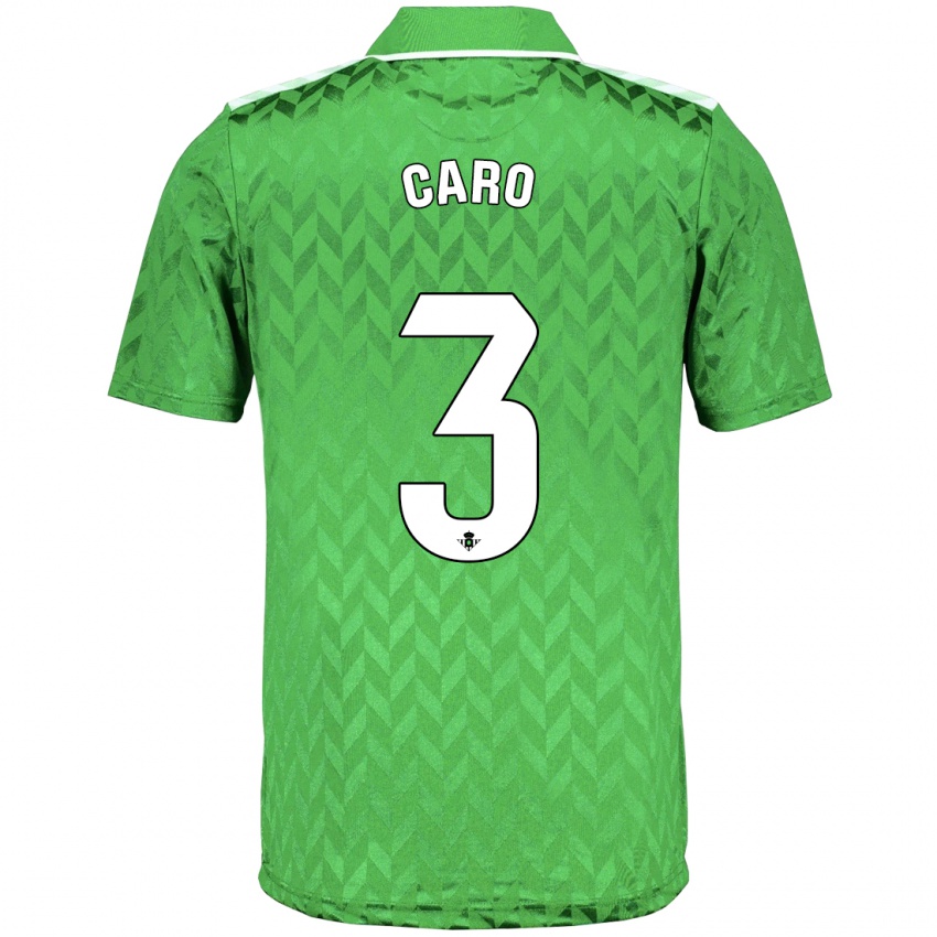 Mujer Camiseta Andrés Caro #3 Verde 2ª Equipación 2023/24 La Camisa Chile