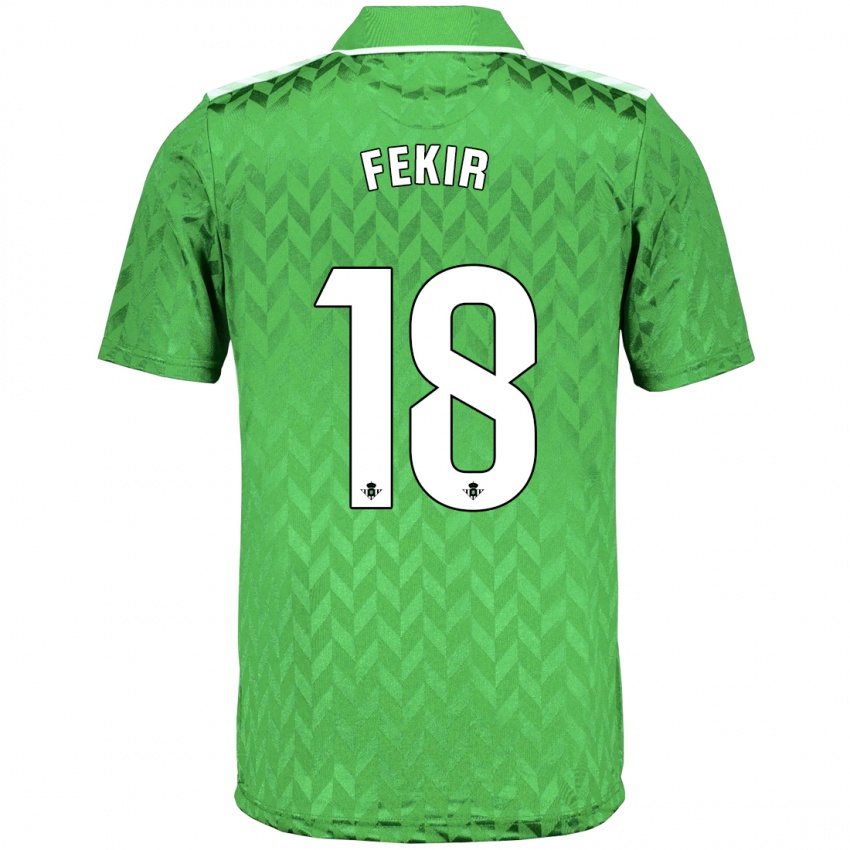 Mujer Camiseta Yassin Fekir #18 Verde 2ª Equipación 2023/24 La Camisa Chile