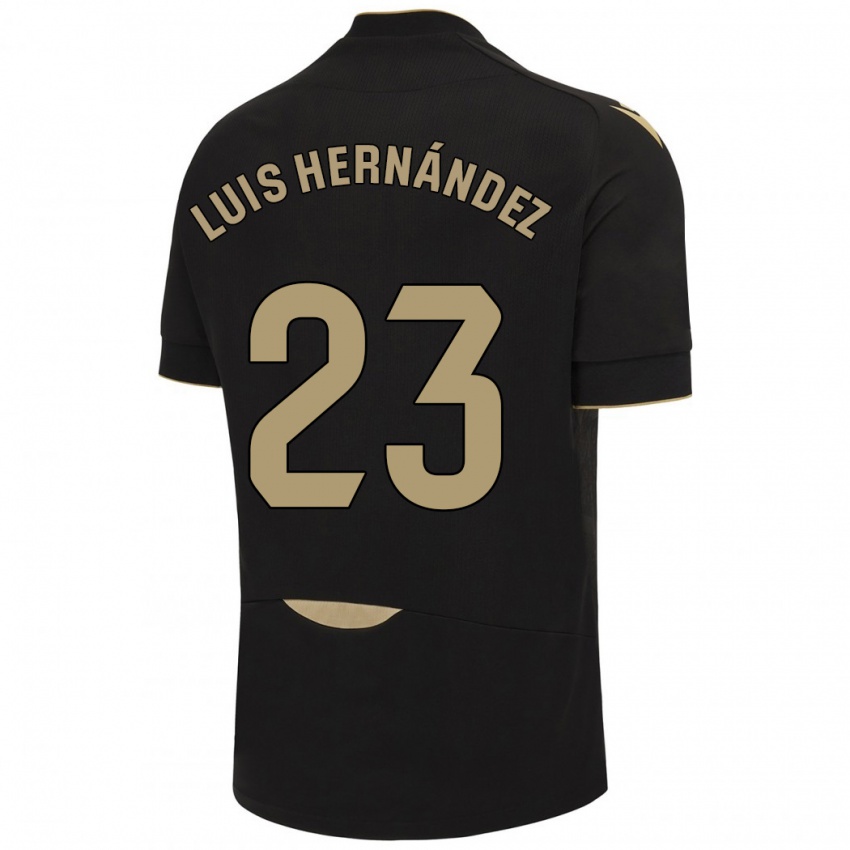 Mujer Camiseta Luis Hernández #23 Negro 2ª Equipación 2023/24 La Camisa Chile