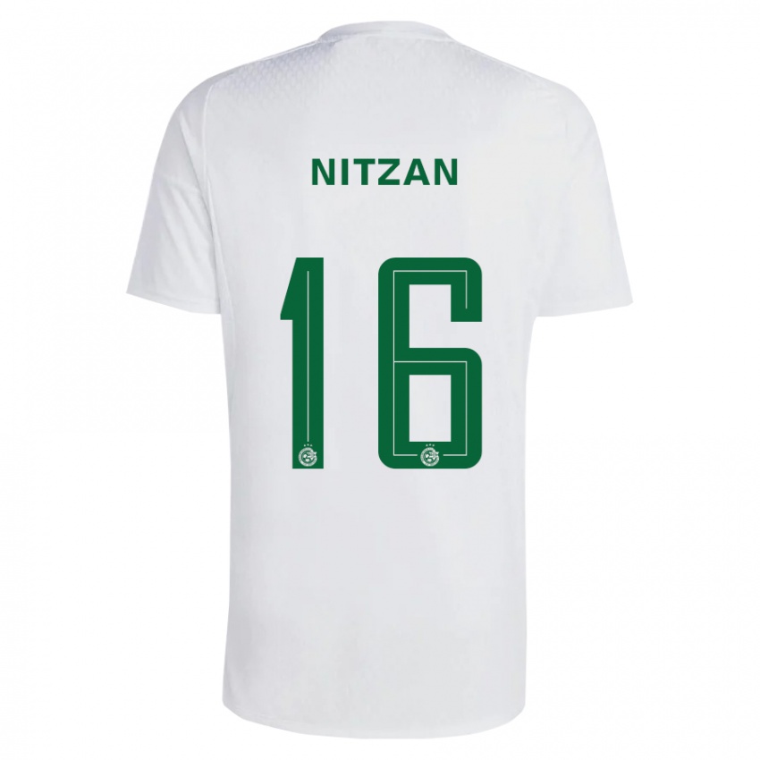 Mujer Camiseta Itamar Nitzan #16 Verde Azul 2ª Equipación 2023/24 La Camisa Chile