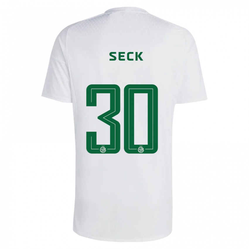 Mujer Camiseta Abdoulaye Seck #30 Verde Azul 2ª Equipación 2023/24 La Camisa Chile
