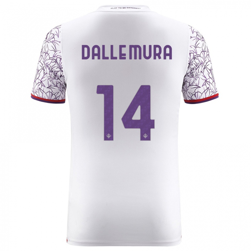 Mujer Camiseta Christian Dalle Mura #14 Blanco 2ª Equipación 2023/24 La Camisa Chile