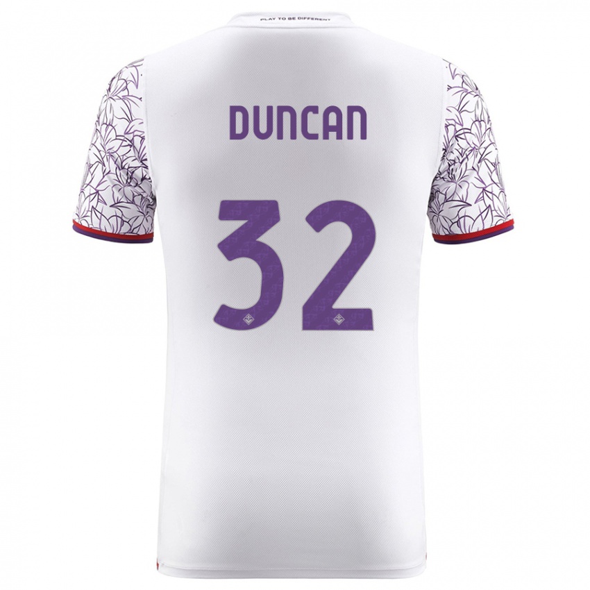 Mujer Camiseta Alfred Duncan #32 Blanco 2ª Equipación 2023/24 La Camisa Chile