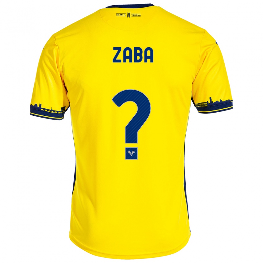 Mujer Camiseta Nelson Zaba #0 Amarillo 2ª Equipación 2023/24 La Camisa Chile