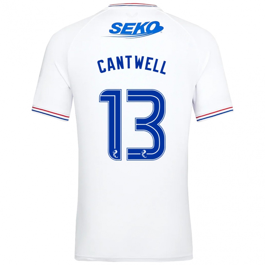 Mujer Camiseta Todd Cantwell #13 Blanco 2ª Equipación 2023/24 La Camisa Chile