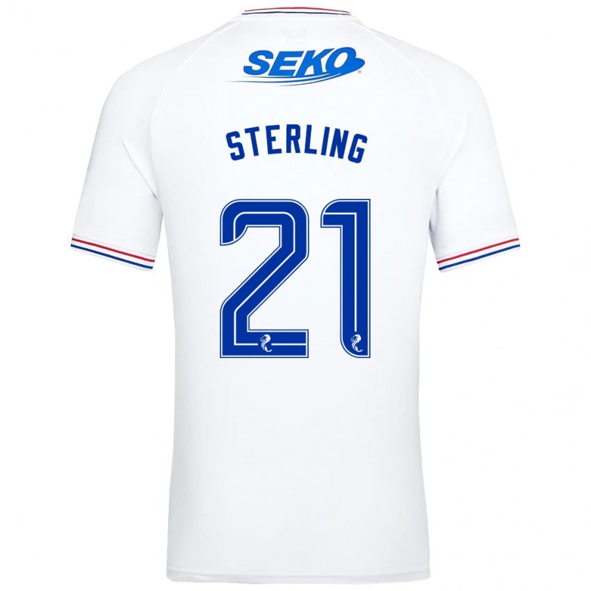 Mujer Camiseta Dujon Sterling #21 Blanco 2ª Equipación 2023/24 La Camisa Chile