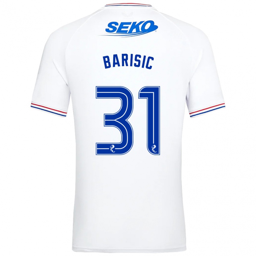 Mujer Camiseta Borna Barisic #31 Blanco 2ª Equipación 2023/24 La Camisa Chile