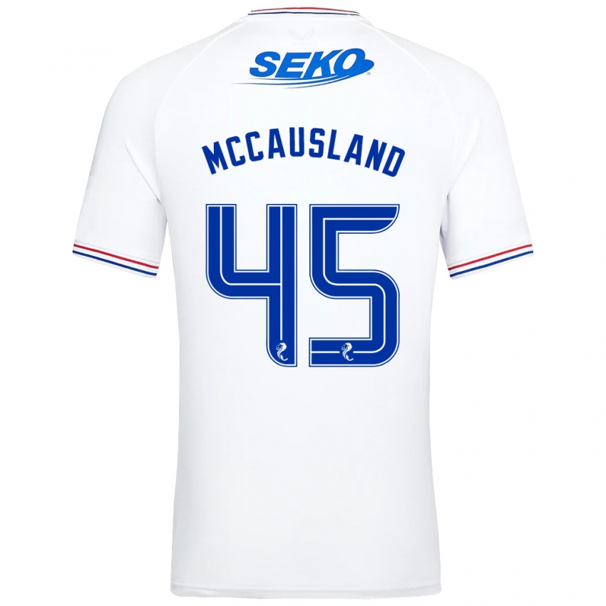 Mujer Camiseta Ross Mccausland #45 Blanco 2ª Equipación 2023/24 La Camisa Chile