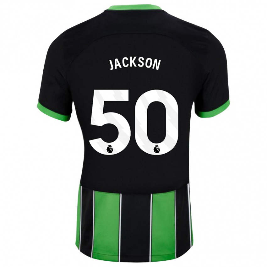 Mujer Camiseta Ben Jackson #50 Verde Negro 2ª Equipación 2023/24 La Camisa Chile