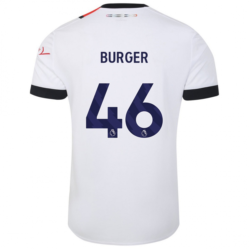 Mujer Camiseta Jake Burger #46 Blanco 2ª Equipación 2023/24 La Camisa Chile
