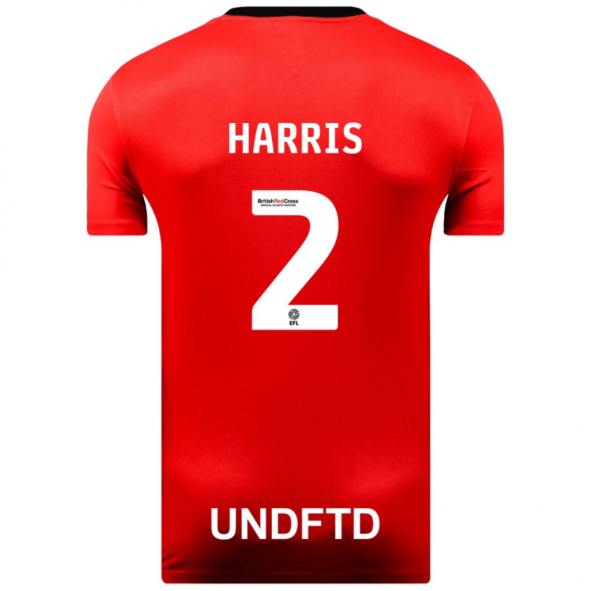 Mujer Camiseta Martha Harris #2 Rojo 2ª Equipación 2023/24 La Camisa Chile