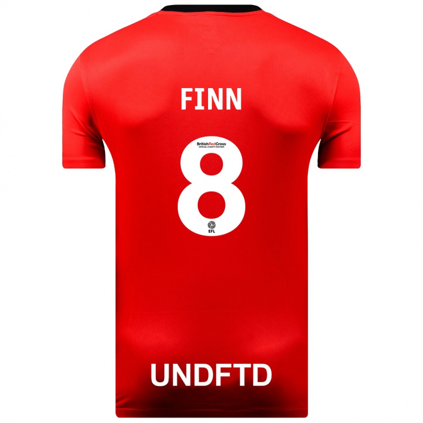 Mujer Camiseta Jamie Finn #8 Rojo 2ª Equipación 2023/24 La Camisa Chile