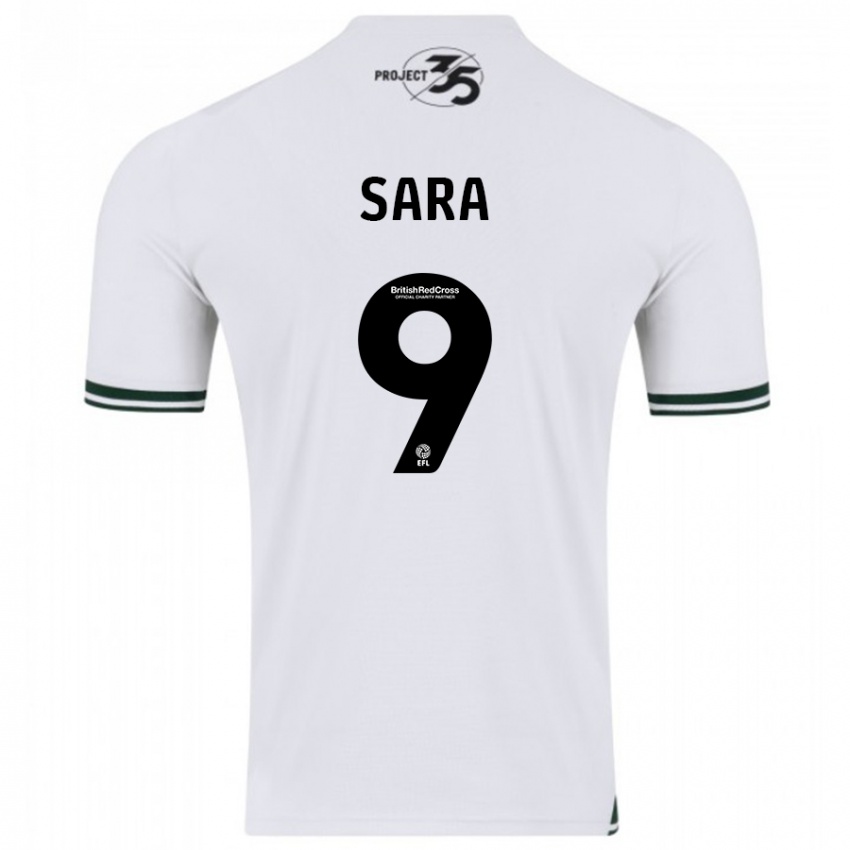 Mujer Camiseta Ellie Sara #9 Blanco 2ª Equipación 2023/24 La Camisa Chile