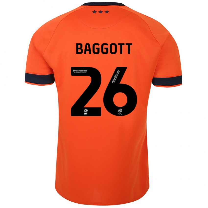 Mujer Camiseta Elkan Baggott #26 Naranja 2ª Equipación 2023/24 La Camisa Chile