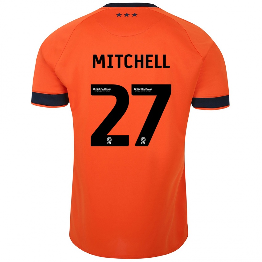 Mujer Camiseta Leah Mitchell #27 Naranja 2ª Equipación 2023/24 La Camisa Chile