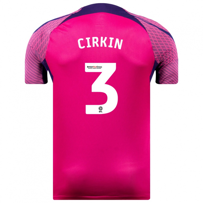 Mujer Camiseta Dennis Cirkin #3 Morado 2ª Equipación 2023/24 La Camisa Chile